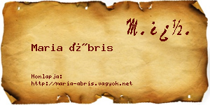 Maria Ábris névjegykártya